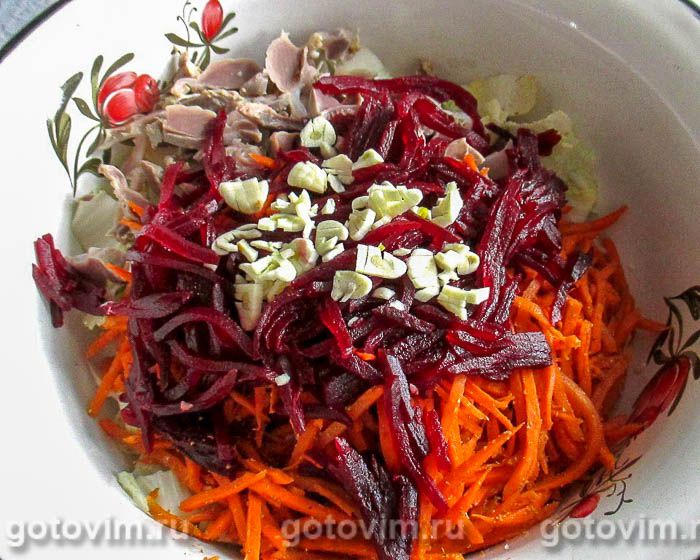 Фотографии рецепта Корейский салат с куриными желудками, 06 Корейский салат с куриными желудками, Шаг 06