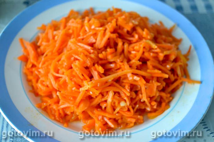 Фотографии рецепта Салат «Мужские слезы» с курицей и корейской морковью, 04 Салат «Мужские слезы» с курицей и корейской морковью, Шаг 04