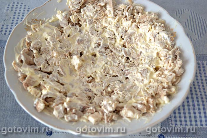 Фотографии рецепта Салат «Мужские слезы» с курицей и корейской морковью, 05 Салат «Мужские слезы» с курицей и корейской морковью, Шаг 05