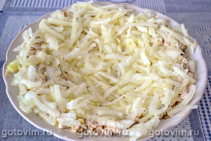 Фотографии рецепта Салат «Мужские слезы» с курицей и корейской морковью, 06 Салат «Мужские слезы» с курицей и корейской морковью, Шаг 06