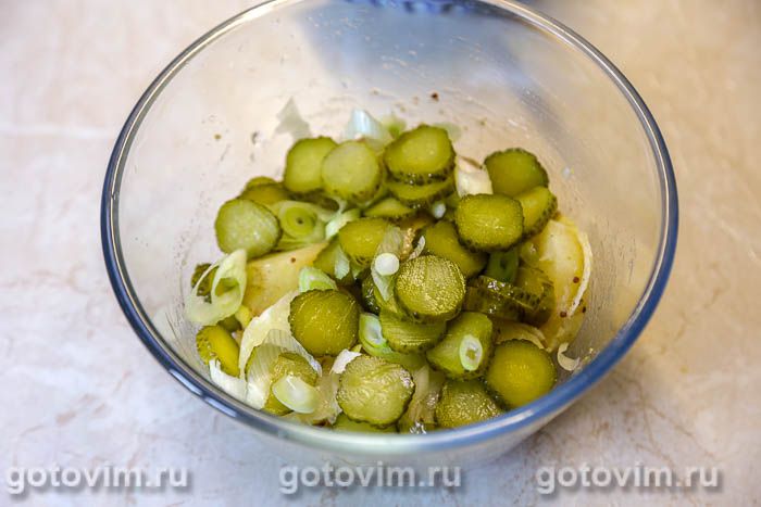 Фотографии рецепта Немецкий картофельный салат с горчичной заправкой, 05 Немецкий картофельный салат с горчичной заправкой, Шаг 05