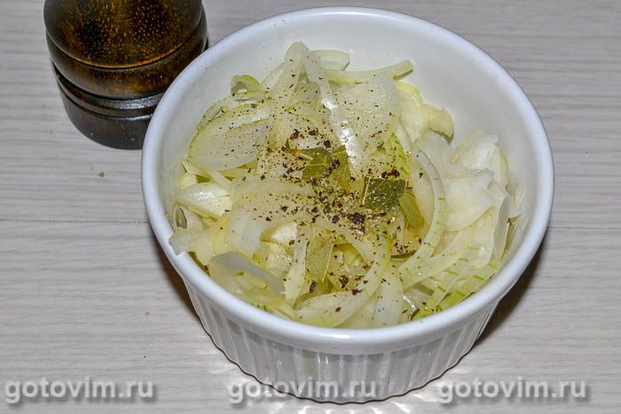 Фотографии рецепта Салат из печени трески с рисом и яблоками, 02 Салат из печени трески с рисом и яблоками, Шаг 02
