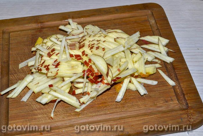 Фотографии рецепта Салат из печени трески с рисом и яблоками, 06 Салат из печени трески с рисом и яблоками, Шаг 06