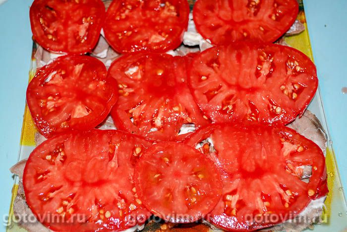 Фотографии рецепта Слоеный салат из языка с овощами «Язык дракона», 06 Слоеный салат из языка с овощами «Язык дракона», Шаг 06