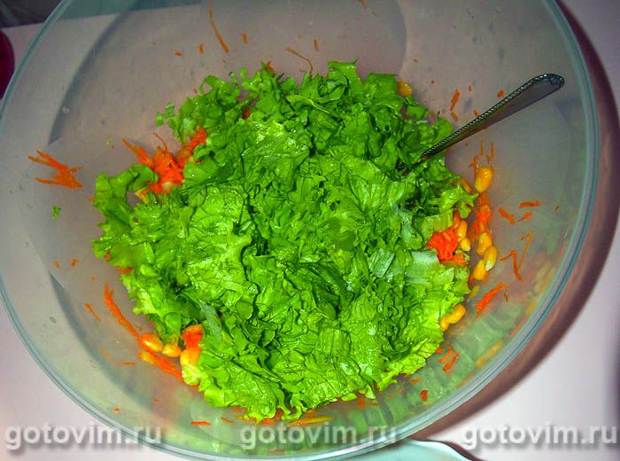 Фотографии рецепта Овощной салат с авокадо, манго и кукурузой, 04 Овощной салат с авокадо, манго и кукурузой, Шаг 04