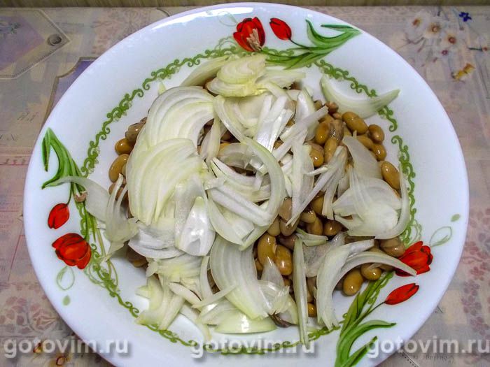 Фотографии рецепта Салат с фасолью и мясом, 04 Салат с фасолью и мясом, Шаг 04