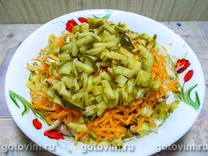 Фотографии рецепта Салат с фасолью и мясом, 06 Салат с фасолью и мясом, Шаг 06