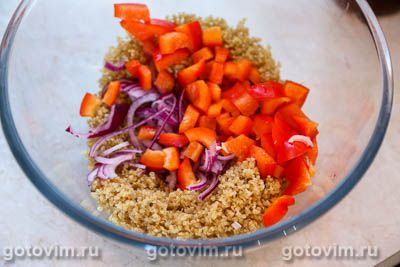 Фотографии рецепта Салат с морскими гребешками и киноа, 05 Салат с морскими гребешками и киноа, Шаг 05