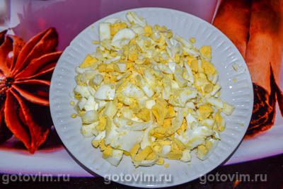 Фотографии рецепта Салат из кальмаров с солеными огурцами, 05 Салат из кальмаров с солеными огурцами, Шаг 05