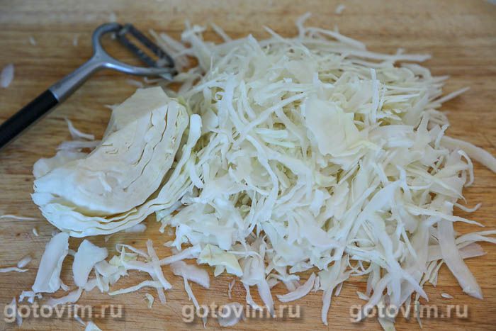 Фотографии рецепта Салат из свежей капусты с маринованной тыквой и яйцом, 01 Салат из свежей капусты с маринованной тыквой и яйцом, Шаг 01