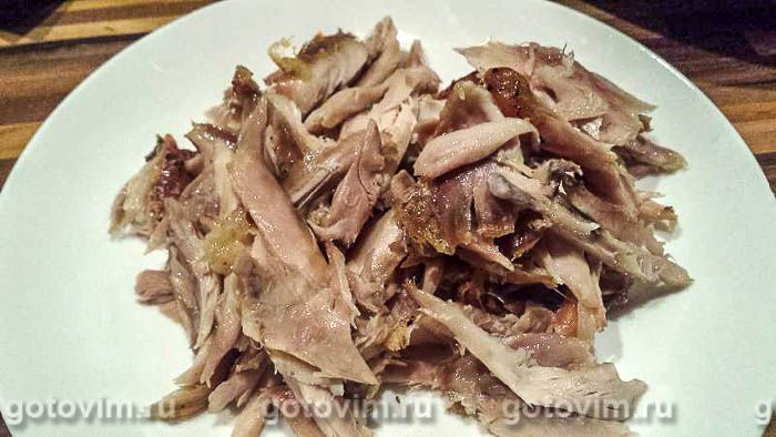 Фотографии рецепта Салат с курицей, жареным беконом и грибами от шеф-повара, 04 Салат с курицей, жареным беконом и грибами от шеф-повара, Шаг 04
