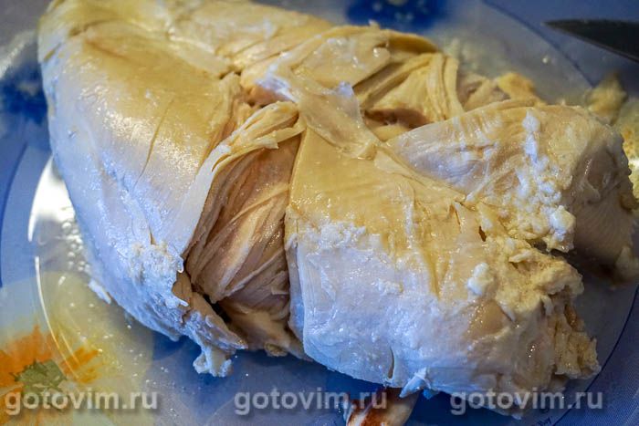 Фотографии рецепта Салат из куриного мяса с мандаринами и гранатом, 01 Салат из куриного мяса с мандаринами и гранатом, Шаг 01