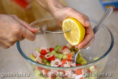 Фотографии рецепта Макаронный салат с крабовыми палочками VIČI, 04 Макаронный салат с крабовыми палочками VIČI, Шаг 04