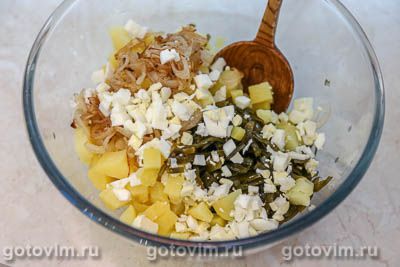 Фотографии рецепта Салат с морской капустой и картофелем, 03 Салат с морской капустой и картофелем, Шаг 03