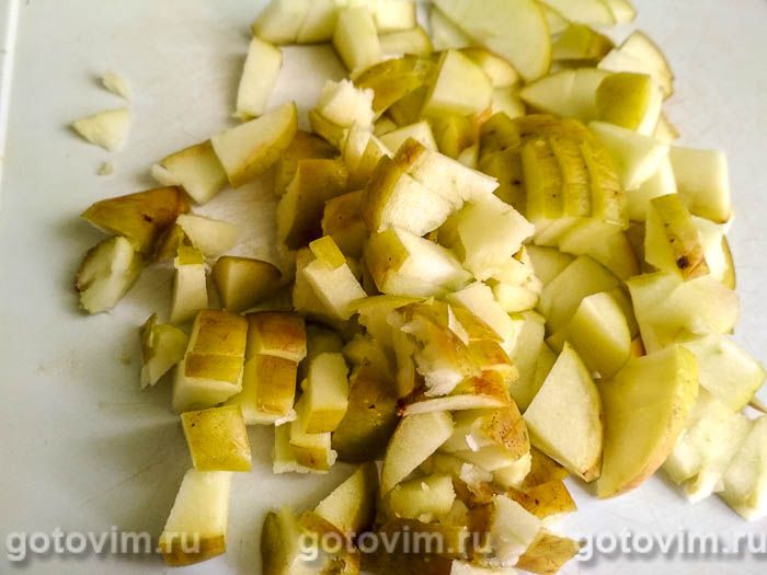 Фотографии рецепта Салат с сельдереем и зеленым горошком, 02 Салат с сельдереем и зеленым горошком, Шаг 02