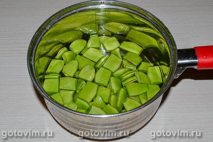 Фотографии рецепта Салат из стручковой фасоли и яйца, 02 Салат из стручковой фасоли и яйца, Шаг 02