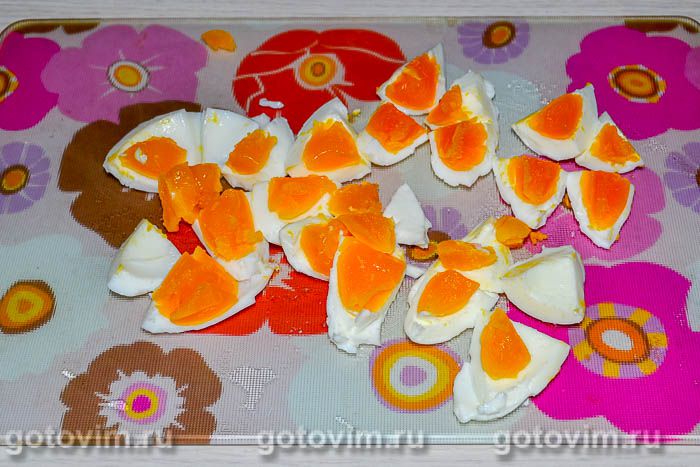 Фотографии рецепта Салат из стручковой фасоли и яйца, 06 Салат из стручковой фасоли и яйца, Шаг 06