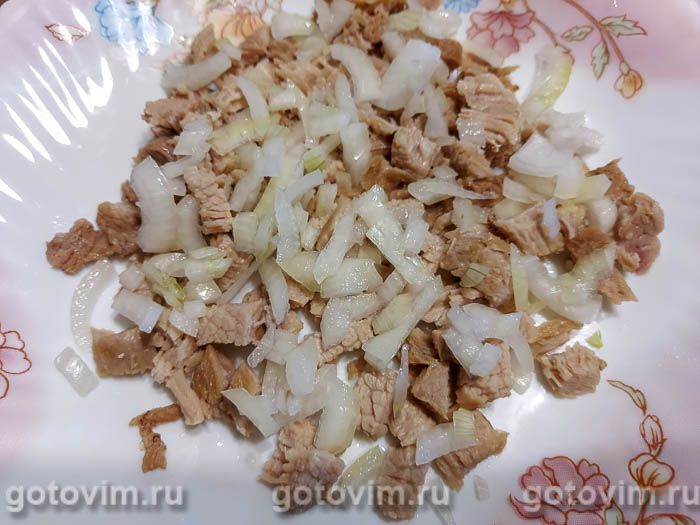 Фотографии рецепта Слоеный салат со свининой, свеклой и сыром, 03 Слоеный салат со свининой, свеклой и сыром, Шаг 03