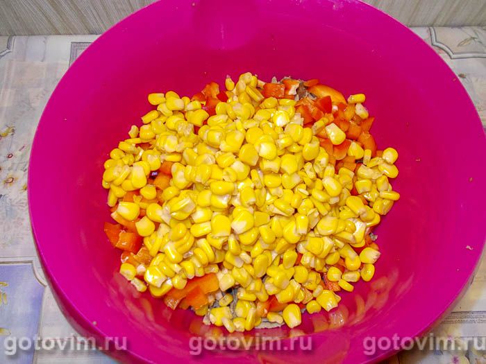 Фотографии рецепта Салат из свиной печени с кукурузой, 03 Салат из свиной печени с кукурузой, Шаг 03
