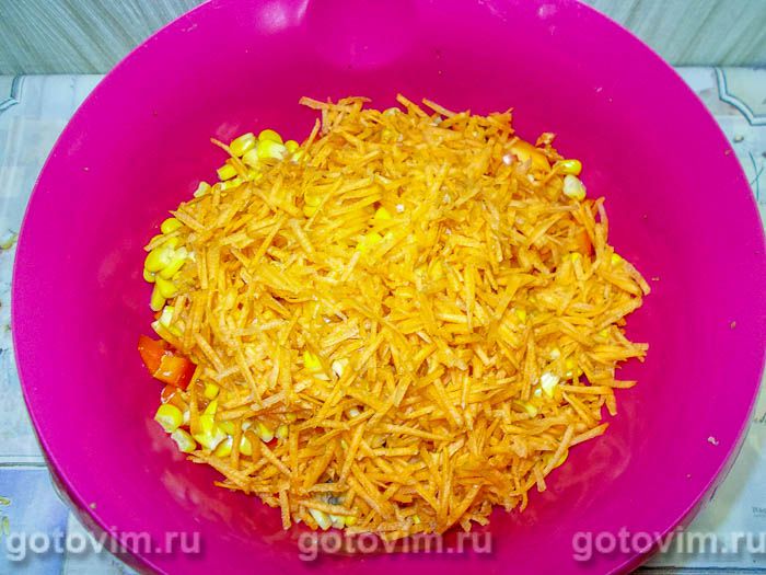 Фотографии рецепта Салат из свиной печени с кукурузой, 04 Салат из свиной печени с кукурузой, Шаг 04