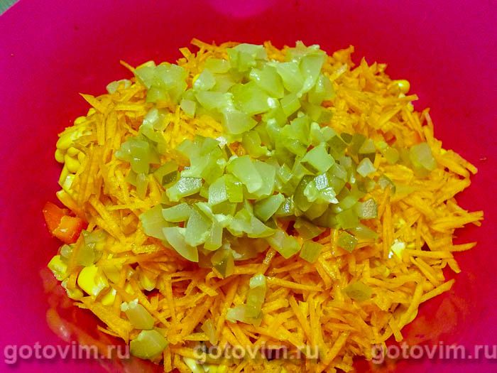 Фотографии рецепта Салат из свиной печени с кукурузой, 05 Салат из свиной печени с кукурузой, Шаг 05