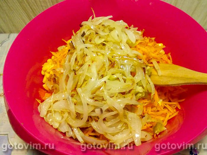 Фотографии рецепта Салат из свиной печени с кукурузой, 06 Салат из свиной печени с кукурузой, Шаг 06