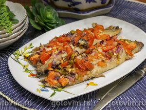 Филе сельди с сальсой, запеченное в духовке