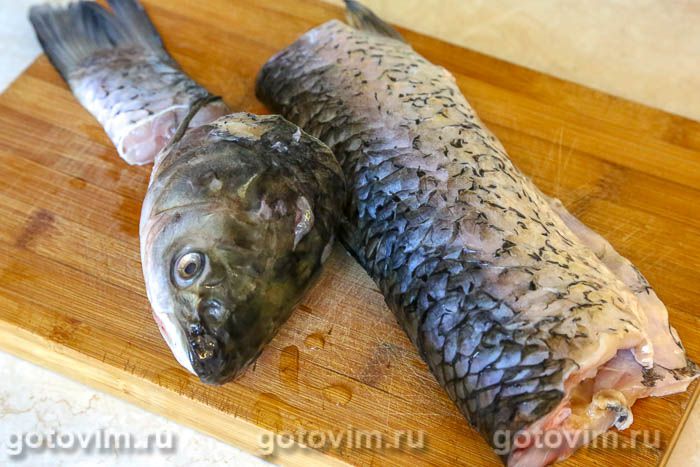 Фотографии рецепта Шашлык рыбный из белого амура в маринаде с водкой , 01 Шашлык рыбный из белого амура в маринаде с водкой , Шаг 01