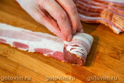 Фотографии рецепта Шашлык из печени в беконе, 04 Шашлык из печени в беконе, Шаг 04