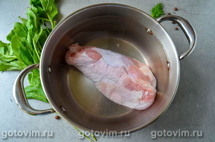 Фотографии рецепта Суп из щавеля с мясом индейки, 01 Суп из щавеля с мясом индейки, Шаг 01