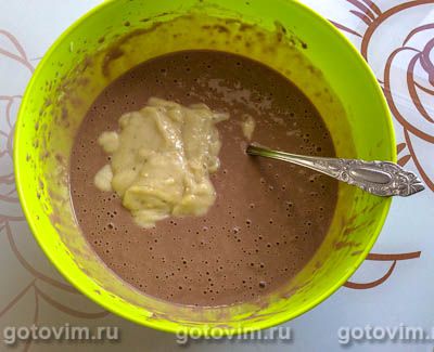 Фотографии рецепта Шоколадно-банановые панкейки, 06 Шоколадно-банановые панкейки, Шаг 06