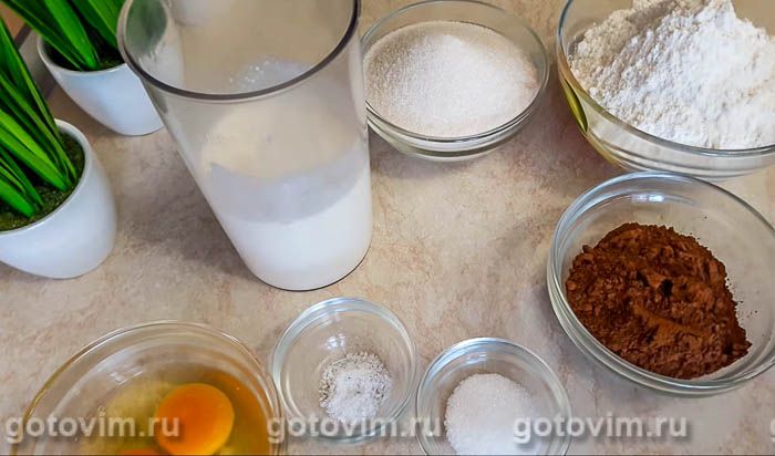 Фотографии рецепта Шоколадный торт с зефирным кремом, 01 Шоколадный торт с зефирным кремом, Шаг 01