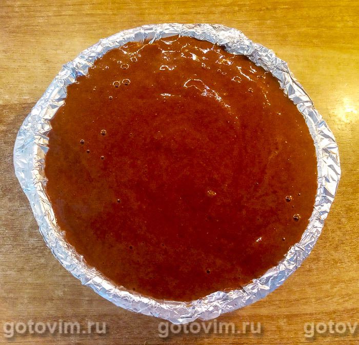 Фотографии рецепта Шоколадный пирог с яблоками из цельнозерновой и амарантовой муки, 04 Шоколадный пирог с яблоками из цельнозерновой и амарантовой муки, Шаг 04