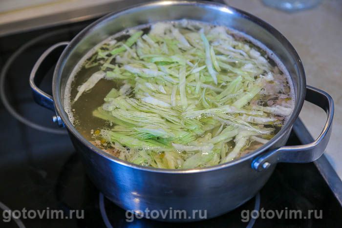Фотографии рецепта Щи с мясом и печеными овощами, 06 Щи с мясом и печеными овощами, Шаг 06