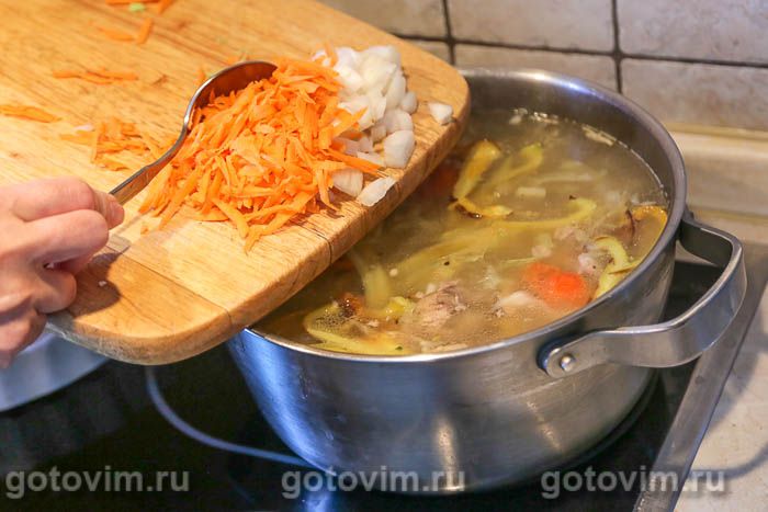 Фотографии рецепта Щи с мясом и печеными овощами, 09 Щи с мясом и печеными овощами, Шаг 09
