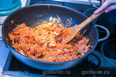 Фотографии рецепта Щи с квашеной капустой и перловкой, 04 Щи с квашеной капустой и перловкой, Шаг 04