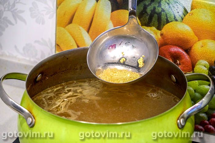 Фотографии рецепта Щи из квашеной капусты с пшеном и говяжьими ребрышками, 05 Щи из квашеной капусты с пшеном и говяжьими ребрышками, Шаг 05