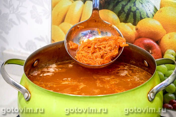 Фотографии рецепта Щи из квашеной капусты с пшеном и говяжьими ребрышками, 07 Щи из квашеной капусты с пшеном и говяжьими ребрышками, Шаг 07