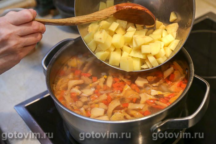 Фотографии рецепта Грибные щи с лисичками, 08 Грибные щи с лисичками, Шаг 08