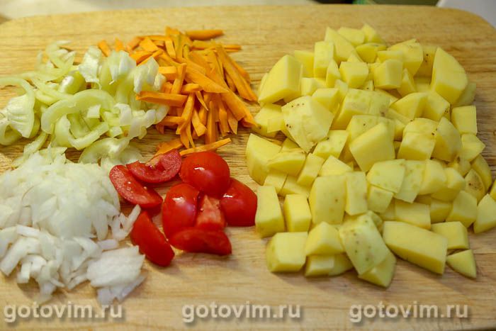 Фотографии рецепта Щи с мясом и солеными грибами, 03 Щи с мясом и солеными грибами, Шаг 03