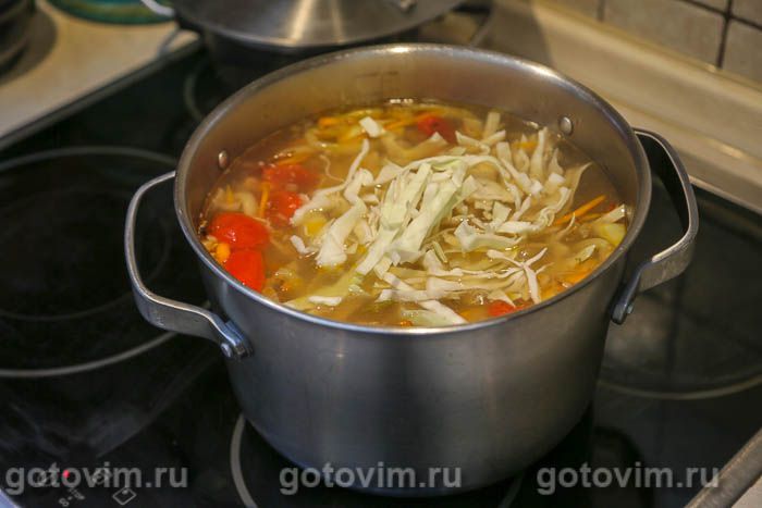 Фотографии рецепта Щи с мясом и солеными грибами, 07 Щи с мясом и солеными грибами, Шаг 07