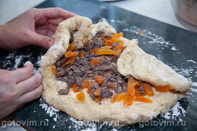 Фотографии рецепта Сконы с курагой и шоколадом, 04 Сконы с курагой и шоколадом, Шаг 04