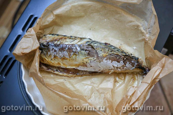 Фотографии рецепта Скумбрия с чесночным маслом в микроволновке, 07 Скумбрия с чесночным маслом в микроволновке, Шаг 07