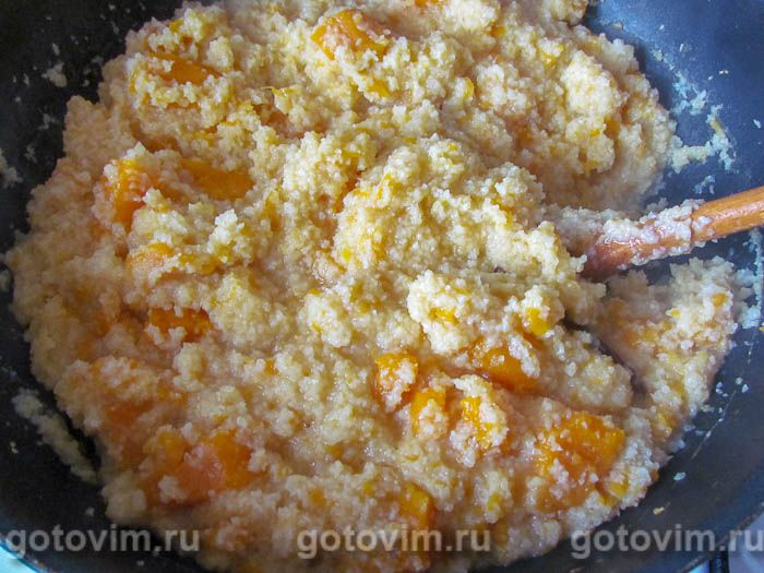 Фотографии рецепта Сладкая каша из булгура с тыквой и яблоками, 04 Сладкая каша из булгура с тыквой и яблоками, Шаг 04