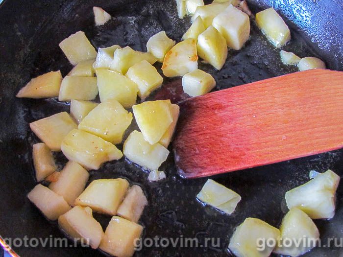 Фотографии рецепта Сладкая каша из булгура с тыквой и яблоками, 06 Сладкая каша из булгура с тыквой и яблоками, Шаг 06