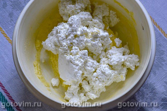 Фотографии рецепта Творожный рулет с вареньем, 02 Творожный рулет с вареньем, Шаг 02