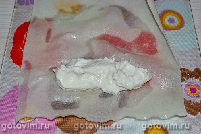 Фотографии рецепта Сладкие спринг роллы с творогом и ягодами, 04 Сладкие спринг роллы с творогом и ягодами, Шаг 04