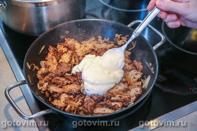 Фотографии рецепта Строчки жареные в сметане, 06 Строчки жареные в сметане, Шаг 06