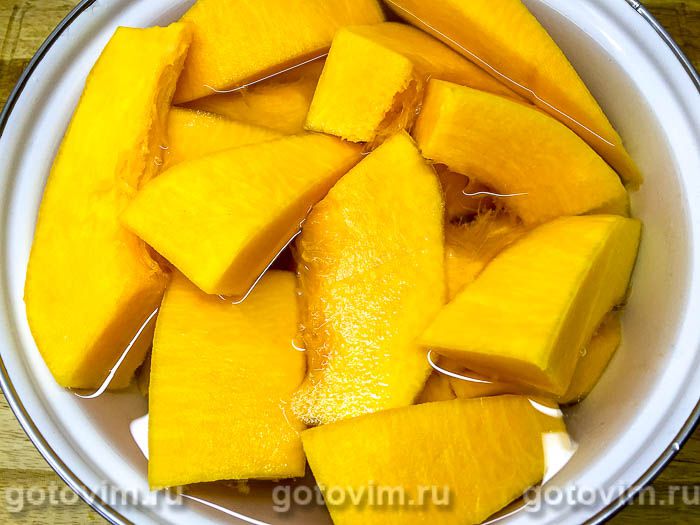 Фотографии рецепта Тыквенный сок с апельсином на зиму, 02 Тыквенный сок с апельсином на зиму, Шаг 02