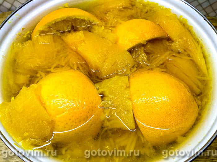 Фотографии рецепта Тыквенный сок с апельсином на зиму, 04 Тыквенный сок с апельсином на зиму, Шаг 04
